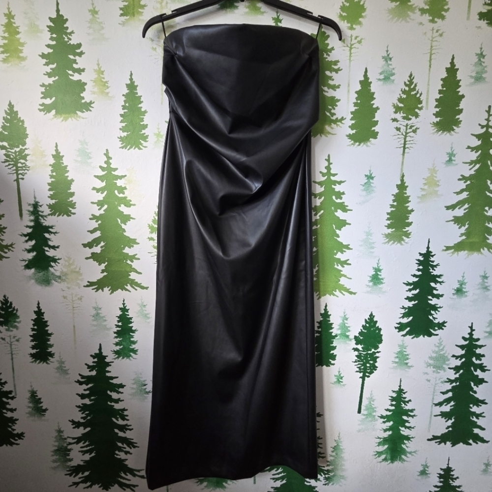 Worthington Sleeveless Faux Leather Dress.